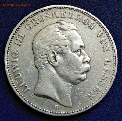 Гессен. 5 марок 1876. До 16.08.21 в 22:00. - HE-5-1876