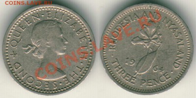 Родезия 3 пенса 1964 до 26.10.11 22-00 МСК - rhod3p1964