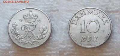 ФИКС - Иностранные монеты по фиксированной цене - ДАНИЯ 10 эре 1955 20181126_1236