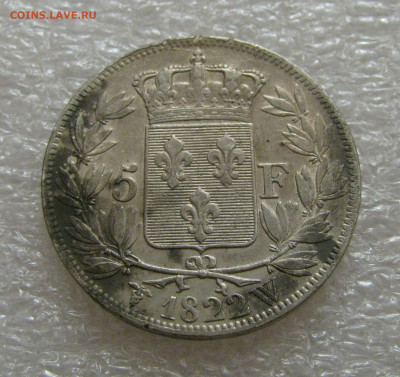Королевство Франция. Людовик XVIII. 5 ФРАНКОВ 1822 года. W. - 22ВВ (6).JPG