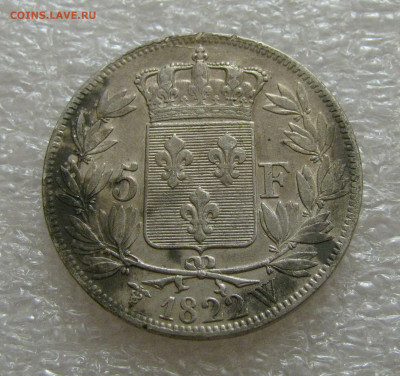 Королевство Франция. Людовик XVIII. 5 ФРАНКОВ 1822 года. W. - 22ВВ (5).JPG