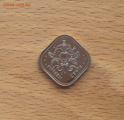 Багамские острова 15 центов 2005 Багамы квадратная флора - IMG_7732.JPG
