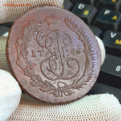 5 копеек 1766 ММ год - 21-08-21 - 23-10 мск - 88888