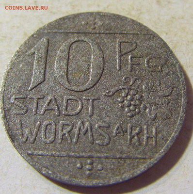 Нотгельд 10 пф 1918 Вормс №1 23.08.21 22:00 М - CIMG5607.JPG