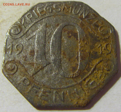 Нотгельд 10 пф 1919 Неккарзульм №1 23.08.21 22:00 М - CIMG5755.JPG