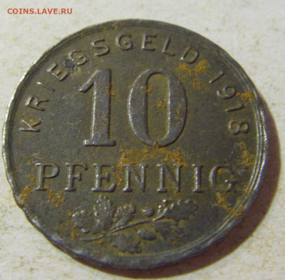 Нотгельд 10 пф 1918 Хаттинген №1 23.08.21 22:00 М - CIMG5790.JPG