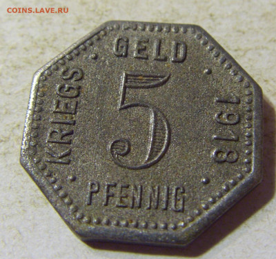 Нотгельд 5 пф 1918 Менген №1 23.08.21 22:00 М - CIMG5856.JPG