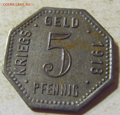 Нотгельд 5 пф 1918 Менген №2 23.08.21 22:00 М - CIMG5860.JPG