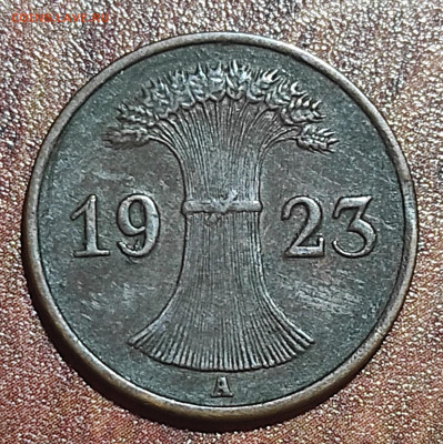 Германия веймарская республика 1 пфеннинг 1923(А) - IMG_20210819_225931
