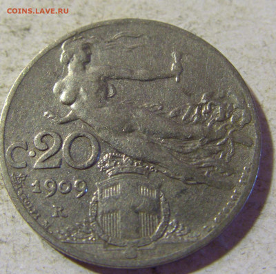 20 чентезимо 1909 Италия №1 24.08.21 22:00 М - CIMG6306.JPG