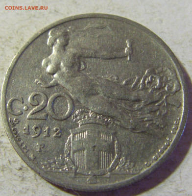 20 чентезимо 1912 Италия №2 24.08.21 22:00 М - CIMG6318.JPG