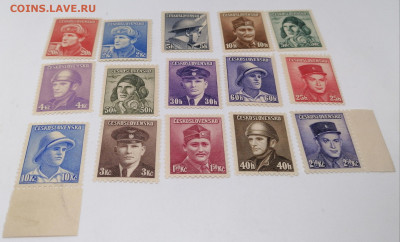 Марки Чехословакии.1945 год.Набор.До 28 августа 22.00МСК - 11