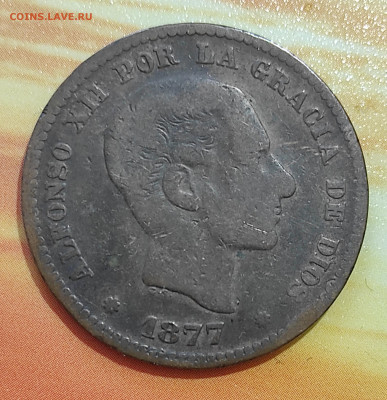 Испания 5 сантимов 1877 - IMG_20210823_145641