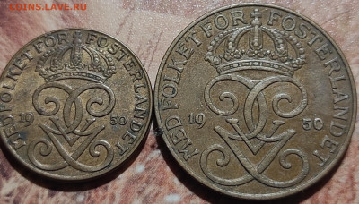 Швеция 5 и 2 эре 1950 (бронза) - IMG_20210824_004256