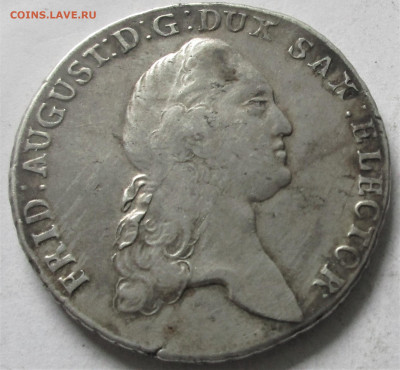 САКСОНИЯ-АЛЬБЕРТИНА талер 1783. Фридрих Август III. Оценка. - 001.JPG