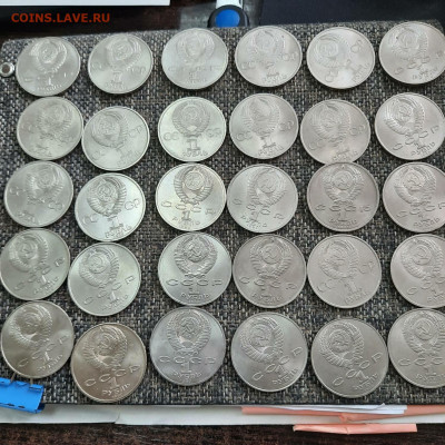 кучка юбилейных рублей СССР - 62 шт - 29-08-21 - 23-10 мск - 20210826_113319