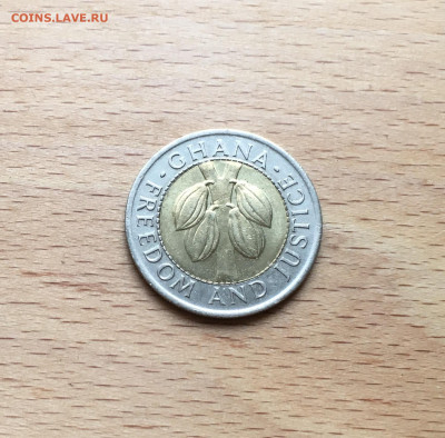биметалл Гана 100 седи 1991 плоды Какао бобы флора - IMG_9237.JPG