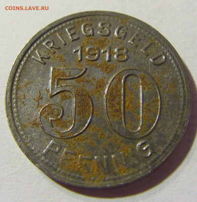 Нотгельд 50 пф 1918 Эльберфельд №1 30.08.2021 22:00 МСК - CIMG6979.JPG