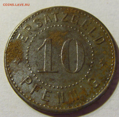 Нотгельд 10 пф 1918 Нойзальц №1 30.08.2021 22:00 МСК - CIMG7143.JPG