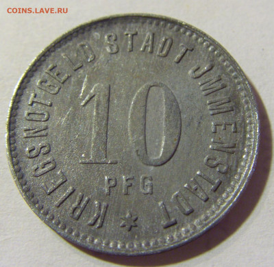Нотгельд 10 пф 1919 Имменштадт №1 30.08.2021 22:00 МСК - CIMG7219.JPG