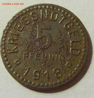 Нотгельд 5 пф 1918 Вольках №1 30.08.2021 22:00 МСК - CIMG7315.JPG
