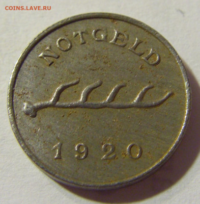 Нотгельд 1 пф 1920 Тубинген №1 30.08.2021 22:00 МСК - CIMG7426.JPG