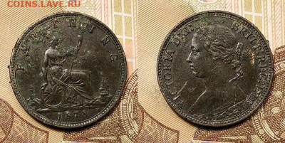 1 фартинг 1878 Виктория Великобритания 28.08.2021 в 22:00 - 048