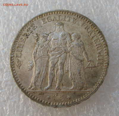 Франция. Третья республика. 5 ФРАНКОВ 1877 года.	UNC. - 5Фр1877 (7).JPG