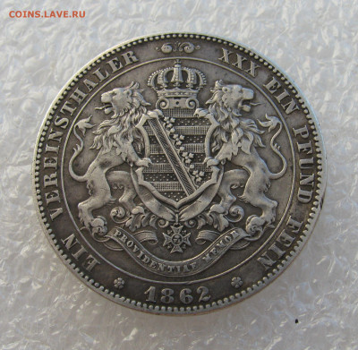 Королевство Саксония. Иоганн. 1 ТАЛЕР 1862 года. - Сакс (7).JPG