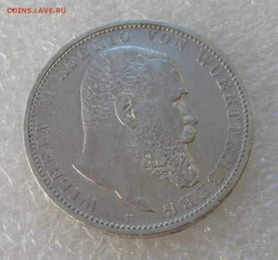 Королевство Вюртемберг. Вильгельм II. 5 МАРОК 1903 года. - Вюр1903 (4).JPG