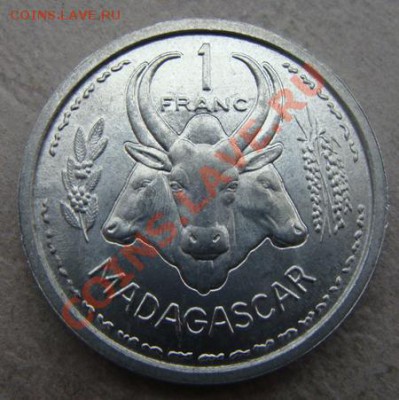 - Мадагаскар - Французский  1 фр 1948- 31.10.11 в 22.00 М - Coin1301(2)