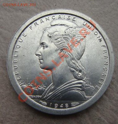 - Мадагаскар - Французский  1 фр 1948- 31.10.11 в 22.00 М - Coin1301(1)
