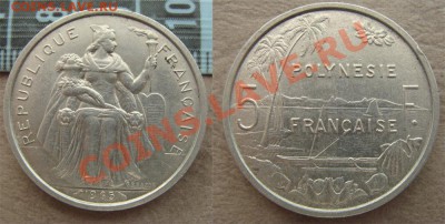 - Полинезия- Французская 5 фр. 1965 сохр- 31.10.11 в 22.00 М - Coin1005(1)