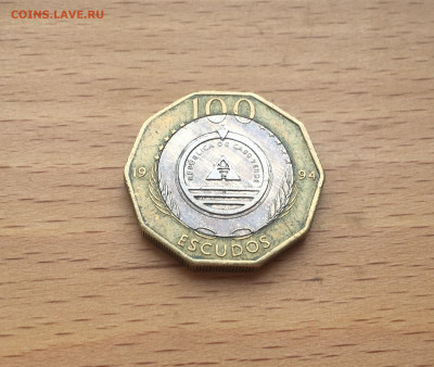 биметалл Кабо-верде 100 эскудо 1994 Цветы - IMG_0012.JPG