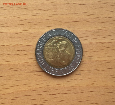 биметалл Сан Марино 500 лир 1994 Каменотёс - IMG_0104.JPG