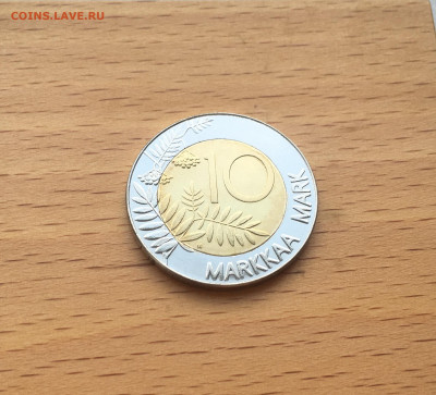 биметалл Финляндия 10 марок 1995 Вступление Финляндии в ЕС - IMG_9898.JPG