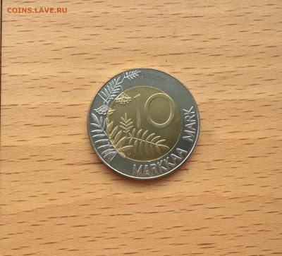 биметалл Финляндия 10 марок 1995 Вступление Финляндии в ЕС - IMG_9894.JPG