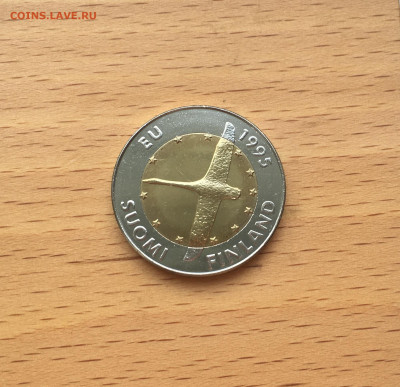 биметалл Финляндия 10 марок 1995 Вступление Финляндии в ЕС - IMG_9891.JPG