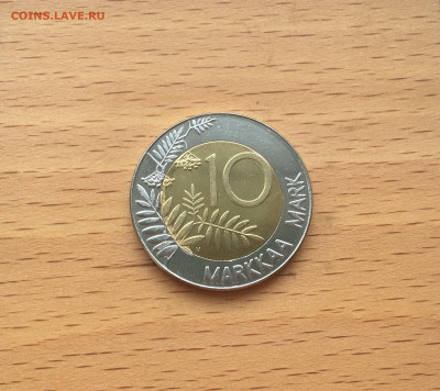 биметалл Финляндия 10 марок 1995 Вступление Финляндии в ЕС - IMG_9896.JPG
