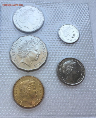 Набор Австралия 5 10 20 50 центов 2012 1$ доллар 2011 UNC - IMG_9431.JPG