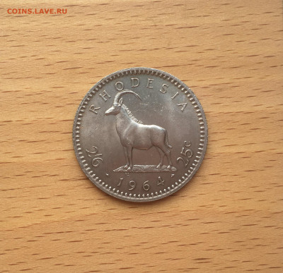 Родезия 2,5 шиллинга 1964 25 центов Черная антилопа - IMG_9721.JPG