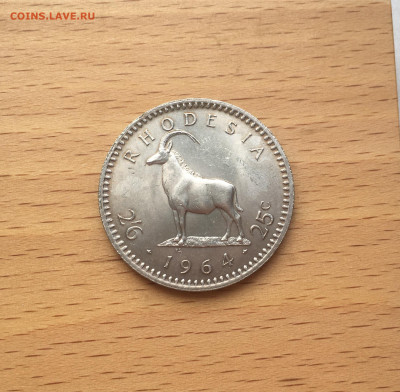 Родезия 2,5 шиллинга 1964 25 центов Черная антилопа - IMG_9724.JPG