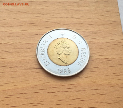 биметалл Канада 2$ доллара 1996 Белый полярный медведь фауна - IMG_9911.JPG