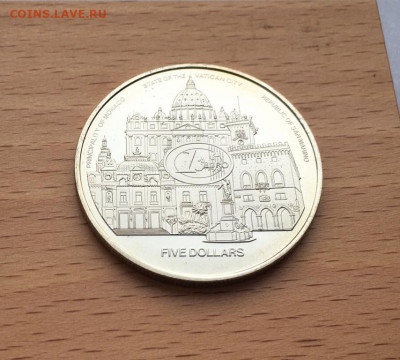 Крона Шайба Либерия 5$ долларов 2003 Введение Евро в Монако - krona_shajba_liberija_5_dollarov_2003_vvedenie_evro_v_monako_vatikane_i_san_marino (4)