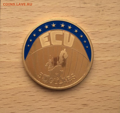 Крона Шайба Либерия 5$ долларов 2001 Экю Proof Пруф - krona_shajba_liberija_5_dollarov_2001_ekju_proof_pruf (4)