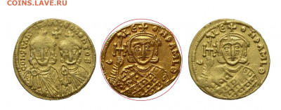 Атрибуция и оценка византийской монеты. - CONSTANTINE V COPRONYMUS, with LEO IV and LEO III