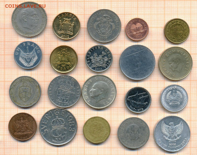 монеты разные 20 штук 7 от 5 руб. фикс цена - лист 7 а 