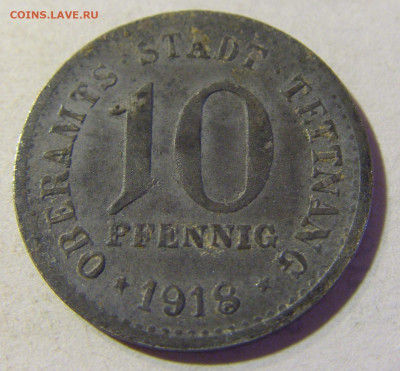 Нотгельд 10 пф 1918 Теттанг №1 13.09.2021 22:00 МСК - CIMG1114.JPG