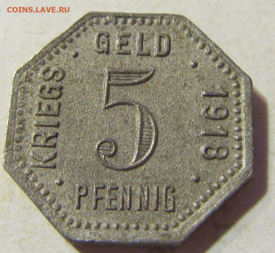 Нотгельд 5 пф 1918 Менген №1 13.09.2021 22:00 МСК - CIMG1166.JPG