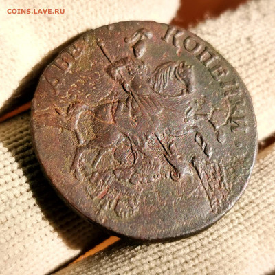 2 копейки 1758 года перечекан с облачной копейки 1755 года - IMG_20210906_172913